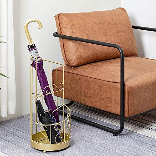 OMOONS Metal Iron Umbrella Stand, Modern Rustproof Umbrella Holder Rack for Long and Short Umbrella, Walking Stick and Cane, Decoration Collocati
