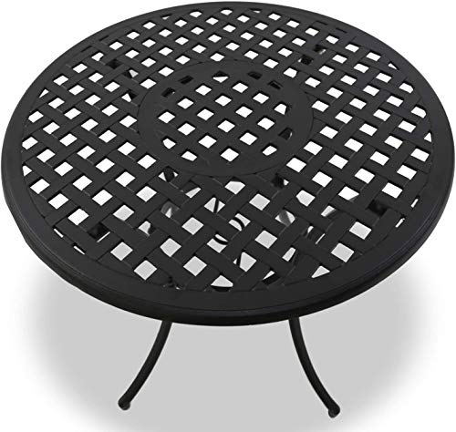 Centurion Supports PREGO Garden & Patio Black Cast Aluminium Bistro Table