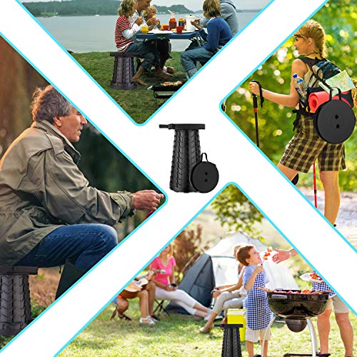 Folding Stool – Retractable Folding Stool for Indoor and Outdoor Use – Lightweight and Travel-Friendly Telescopic Stool - Ideal for Camping, Fish