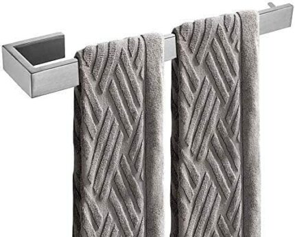 Towel Rails Stainless Steel Wall-Mounted Towel Rack For Kitchen Perforated Towel Ring For Bathroom 35CM(Color:Brush)
