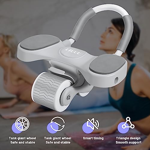 Olerd Ab Roller Wheel, Automatic Rebound AbdominalWheel for Newbies with Elbow Support Workout Equipment for Core Strength Training, Home & Gym