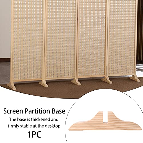 POHOVE Folding Room Divider Stand,Screen Panel Feet,Room Divider Bracket,Wood Base Partition Base Support Legs For Hotel Home Office(Primary Colo