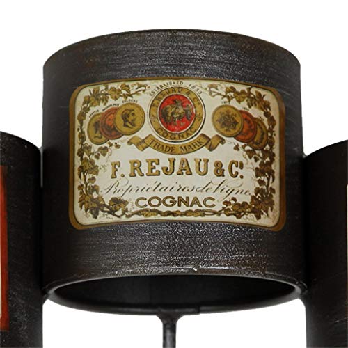 EYLINK Wine Racks,Vintage Wine Rack Wall Holder for 5 Bottles Free Standing Metal | Loft Vintage Wall Shelf Storage Rack Wall-Mounted | Cube Wine