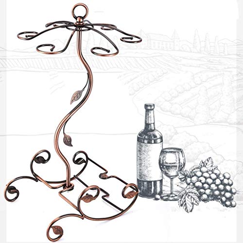 NEOCHY Bar Wine Rack with Upside Down Cup Holder, High Household Wine Rack