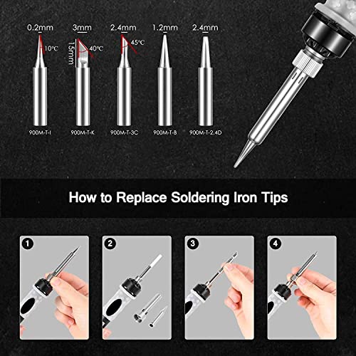 Pyrography Pen Kit 43Pcs,Wood Burning Kit 80W with Adjustable Temperature 200~450℃,Pyrography Wood Burning Tool Set DIY for Embossing/Carving/Sol