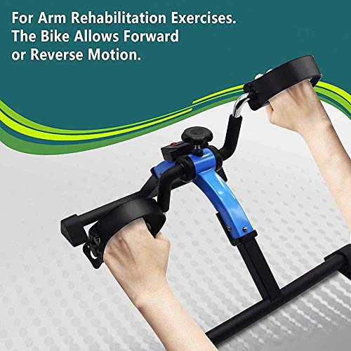 LUNEZY Middle-Aged And Elderly Trainer, Mini Exercise Bike Home Multi-Function Fitness Bike Removable Smart Count Table Knob Resistance Regulator