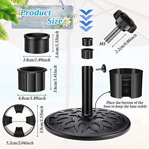 Parasol Base Replacement Screw 2 Pcs Garden Parasol Base Stand Hole Ring Plug Cover 2 Pcs M8 Thread Replacement Hand Knob 1 Pcs Pipe Sleeves, Par