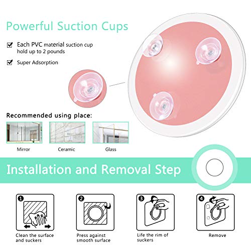 ISFORU 15x Magnifying Mirror with 3 Suction Cups - Use for Makeup Application, Tweezing, Blackhead/Blemish Removal - Travel Magnification Mirror