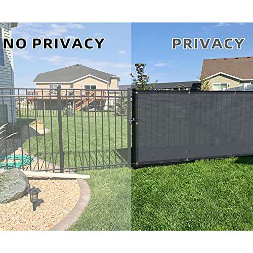 Cool Area balcony privacy screen, anti-peeping, windproof, anti-ultraviolet, HDPE balcony cover, 90x500cm,Graphite