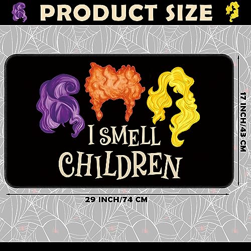 Halloween Door Mat Hocus Pocus Decorative Doormat I Smell Children Non Slip Front Porch Rug Seasonal Welcome Mat Entrance Floor Mat Halloween Hom
