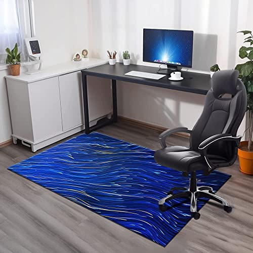 Khalidah Office Chair Mat for Hardwood & Tile Floor, 47" × 47" Computer Chair Mat for Rolling Chair, Under Desk Low-Pile Rug, Multi-Purpose Floor
