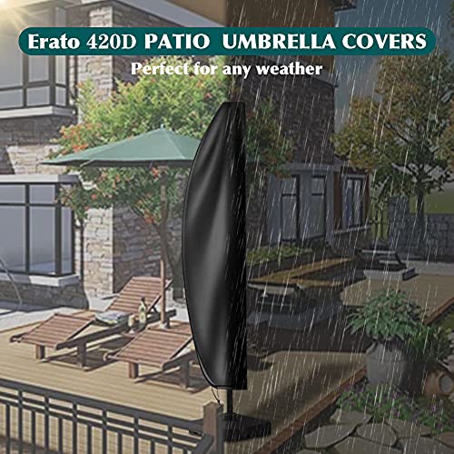Erato Paraso Cover, Parasol Protector Cover, Garden Umbrella Cover 420D Oxford Waterproof UV Resistant Parasol Cover with Zipper Fit for Mostly C