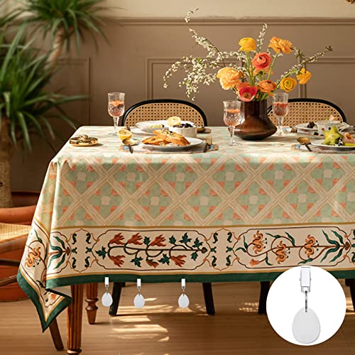 Morobor Tablecloth Weights Hangers, 12pcs Table Cover Weights with Stainless Steel Clip for Outdoor Family Dinner Garden Party Wedding Camping Pi