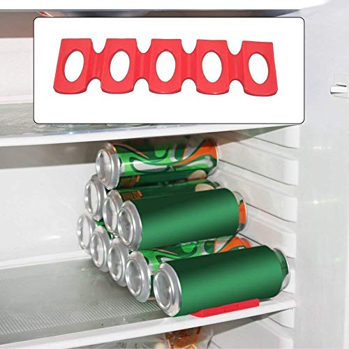 Happy Fox | Bottle and Can Stacker for Fridge,Hold Maximum 15 Bottles, Perfect for Bar Cabinet BBQ Party Pack of .(Red 2)…