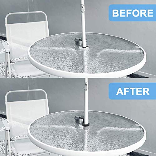 DUDNJC 2 Pcs Patio Umbrella Cone Umbrella Wedge Plug, 1.5 in Parasol Base Stand, Patio Table Hole Ring Plug for Glass Patio Garden Beach Table Um