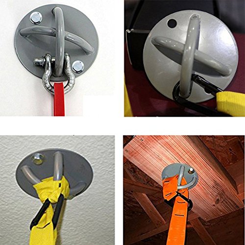 HUANGXING - Ring Swing Aerial Suspension Trainer, (2 Expansion Screws + 2 Self Tapping Screws)