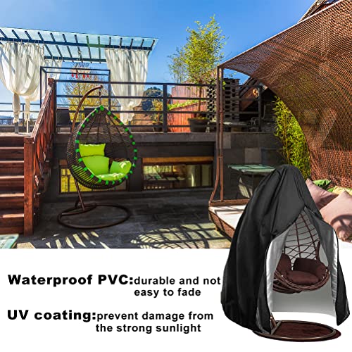 Egg Chair Covers Waterproof Heavy Duty ,420D Oxford Fabric Outdoor Hanging Egg Chair Covers Waterproof Anti-dust,Garden Wicker Swing Chair Cover
