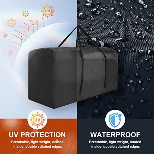 Garden Cushion Storage Bag Waterproof Outdoor Furniture Cushion Storage Bag 173x76x51cm Large Patio Storage Bag with Handle and Zipper