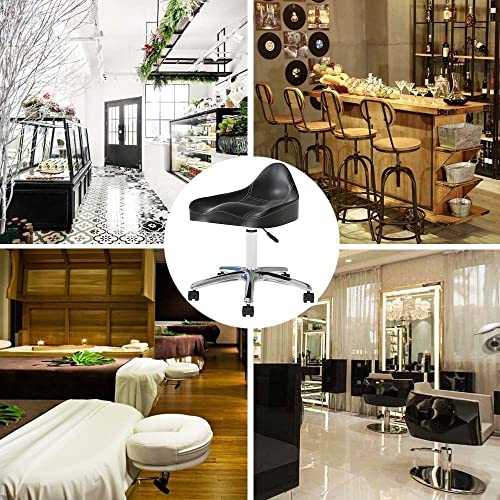 AANAN Stools,Ergonomic Rolling Stool Beauty Stool, Height Adjustable Swivel Stool on Wheels, Heavy Duty Stool for Salon, Massage, Bar, Office,Cli