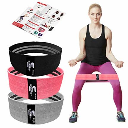 Resistance Bands, Resistance Band for Legs and Glutes, Includes Exercise Band Workout Booklet, Non-Slip Booty Band for Women & Men Hip Circle, Ba