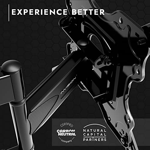 Invision TV Wall Bracket Mount for 24-60 Inch Screens, VESA 100x100mm up to 400x400mm, Tilts Swivels & Extends for Flat & Curved TVs, Includes Sp