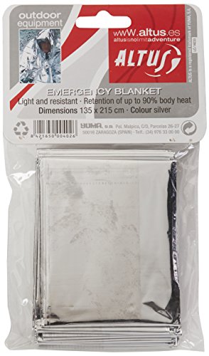 ALTUS 5122000260 Foil Hypothermia Blanket - Silver, 220 x 140 cm