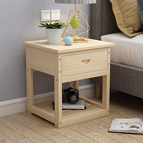 JYDQM European Style Wooden Bedroom Furniture Bedside Cabinet, and Simple Bedside Cabinet with Drawers