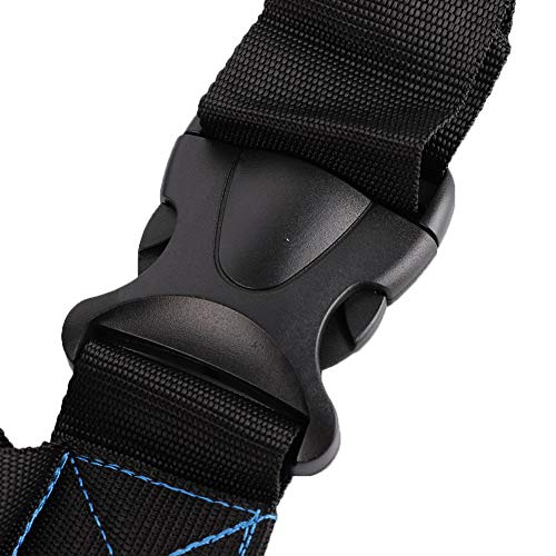 JULYKAI Weighted Resistance Bands, Speed Strength Training Sled Shoulder Harness Resistance Band Belt Sports Equipment - Black + blue