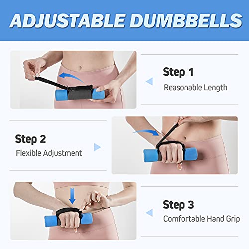 Cansena Dumbbells Hand Weight Set of 2, Exercise & Fitness Dumbbell with Anti-Slip Soft Grip & Hand Straps for Home Gym Equipment Workouts Weight