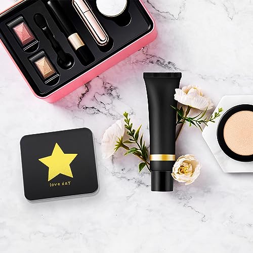 CHEERYMAGIC Portable Folding Mirror, Little Travel Mirror Pocket Compact Makeup Mirror for Make Up Hair Styling and Shaving 7 x 6.5cm Black A4MNS