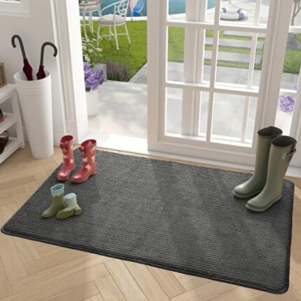 Color G 2 Pack Door Mat for Indoor Outdoor - 60 x 90 cm Dirt Trapper Entrance Doormats, Non-slip, Absorbent, Machine Washable Front Door Mat Carp