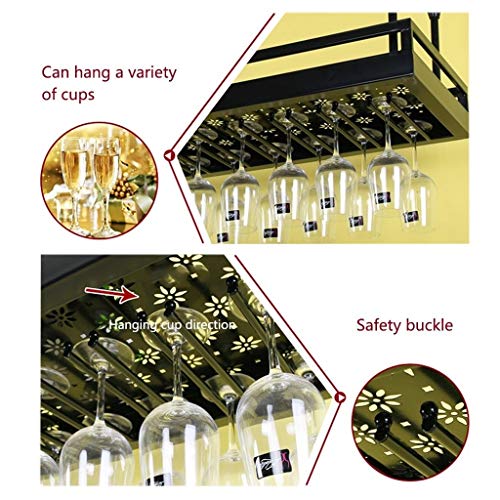 Ndustrial Retro Stylish Simplicity Wine Glass Holder Simple Inverted Display Household Kitchen Tableware Bottle Holder Adjustable Bar Floating Wi