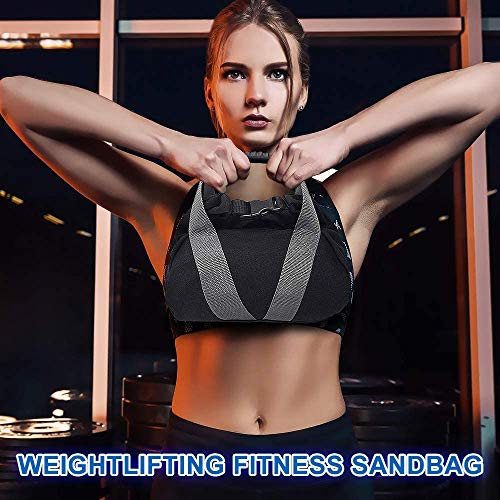 Namvo Weight Kettlebell Sandbag, Adjustable Weightlifting Training Filled Fitness Workout Bag Comfortable Handle Buckle Lock Portable Sandbag for