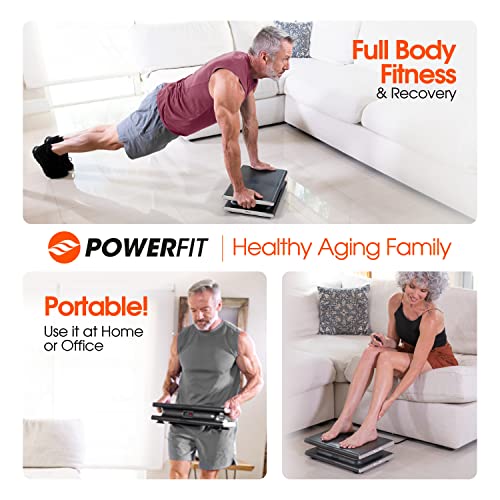 Powerfit Elite Vibration Platform - Vibration Plate Exercise Machine, Power Plate Vibration Platform Machines, Vibration Plate for Lymphatic Drai