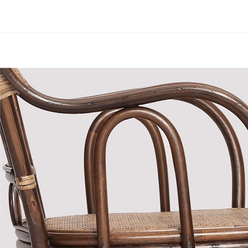 LXXSH Back Chair Classical Dining Stool Furniture Leisure Office Chair Plant Rattan Material Dining Chair