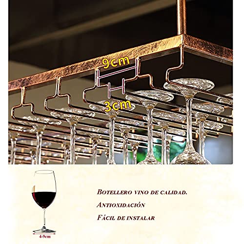 EYLINK Wine Rack Free Standing Hanging Wine Glass Rack Ceiling Upside Down Wine Bottle Rack Kitchen Restaurant Bar Cup Storage Rack Home Decorati