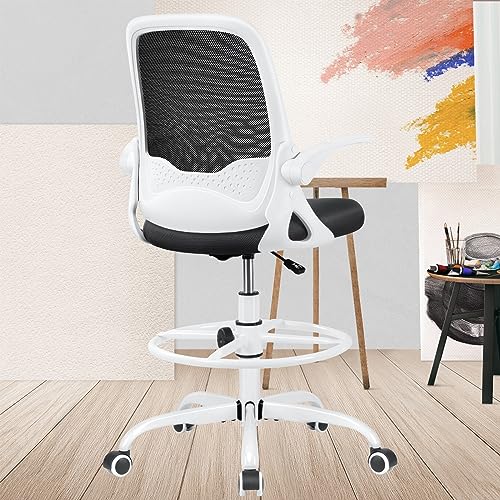 KERDOM Office Chair Ergonomic Desk Chair, office chairs for home Office With Adjustable Headrest and 3D Armrest - 130° Rocking Mesh Computer Chai