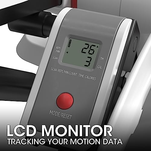 GMWD Mini Stepper, 300LBS Stair Stepper with Resistance Band, Steppers for Exercise with LCD Monitor