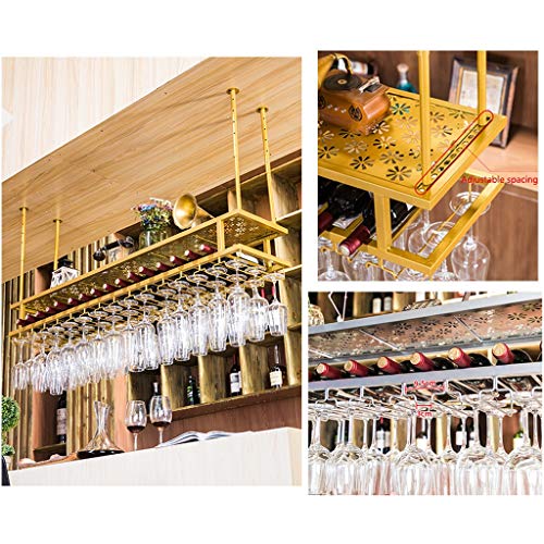 Stylish Simplicity Wine Rack, Vintage Wrought Iron Wine Rack, Creative Display Stand, Ceiling Wine Rack, Restaurant Kitchen Bar Decoration Adjust