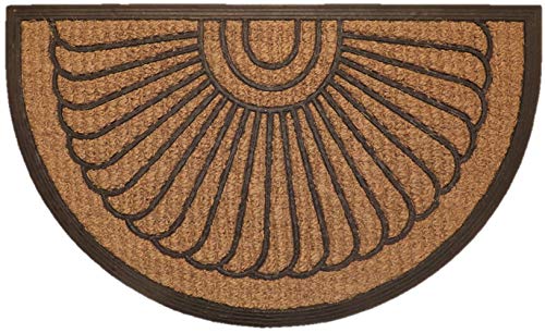 oKu-Tex Coconut mat, Shell, 45 x 75 cm halbrund