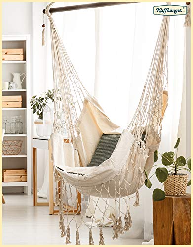 KLIFFHÄNGER Chain with two carabiners, variable attachment for hanging chair | Max Load 230 kg (500 lb) | different designs (Chain 66 cm)