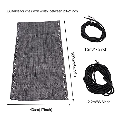 Kisbeibi Zero-Gravity Chair Replacement Fabric,63" x 17" Recliner Mesh Canvas,Lounge Chair Fabric with Ropes,an-ti-Gravity Folding Lounge Repair
