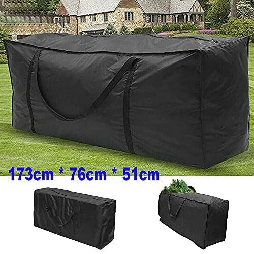 MAGIIN Garden Cushion Storage Bag, 173x76x51cm Waterproof Outdoor Heavy Duty Furniture Cushion Storage Bag Christmas Tree Storage Bag for Christm