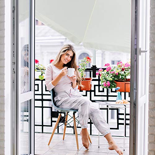 Relaxdays Parasol Holder for Square Balcony Railing, Umbrella Clamp, Pole Diameter 19-38 mm, Steel, H: 15.5 cm, Black