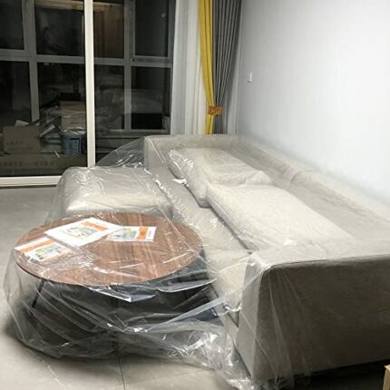 1 Pack Furniture Cover, Plastic Sofa Cover Protector, Extra Large Waterproof Bed Couch Household Slipover Transparent Dust Proof Sheet Cloth for