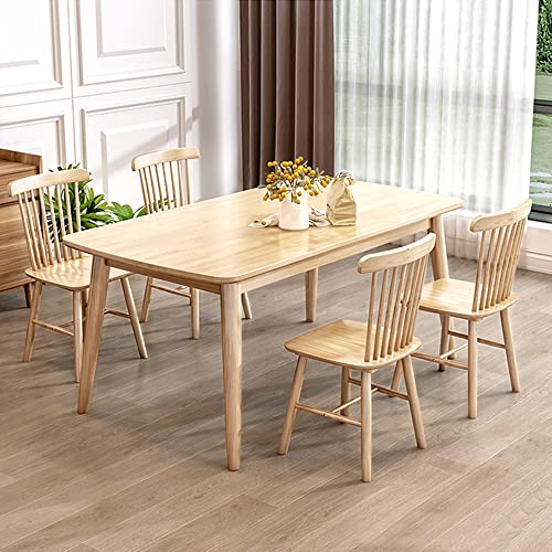 seonyou Dining Chairs Set of 4, Windsor Chair with Spindle Back and Solid Wood, American Country Farmhouse Chairs for Dining Room