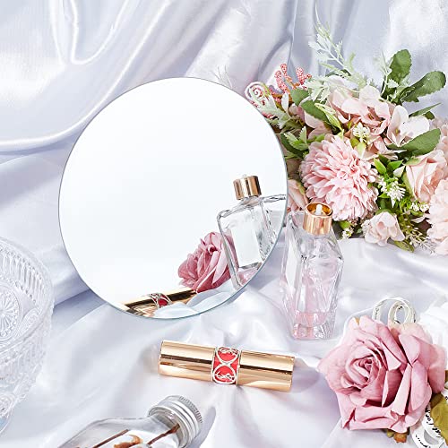 FINGERINSPIRE Round 3mm Beveled Glass Mirror 15cm in diamete Round Mirror Panels Modern Look Aesthetic Mirror Glass Mirrors for Wall Decoration,