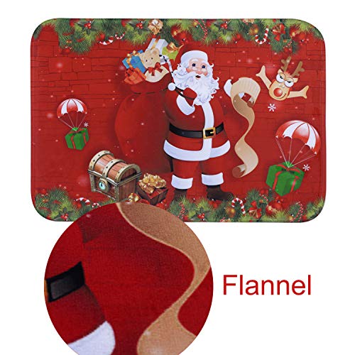 Christmas Door Mat Christmas Welcome Floor Mat Non-Slip Xmas Bathroom Mat Water Absorption Washable Christmas Decorative Doormat for Indoor Outdo