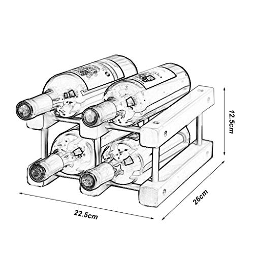 NEOCHY Wine Rack Double-Layer Three-Layer Solid Home Cabinet Wine Cabinet Rack/a