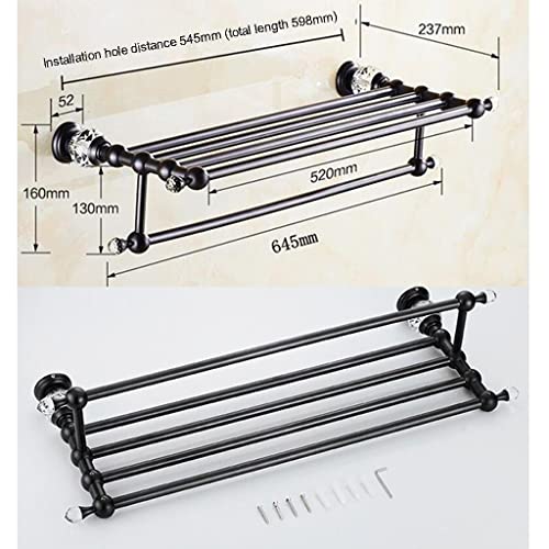 HIGOH Towel Racks, Bathroom Towel Rack Wall Mounted Towel Holder,Brasscrystal Bathroom Accessories,Bath Hardware Towel Rack,Towel Bar Holder